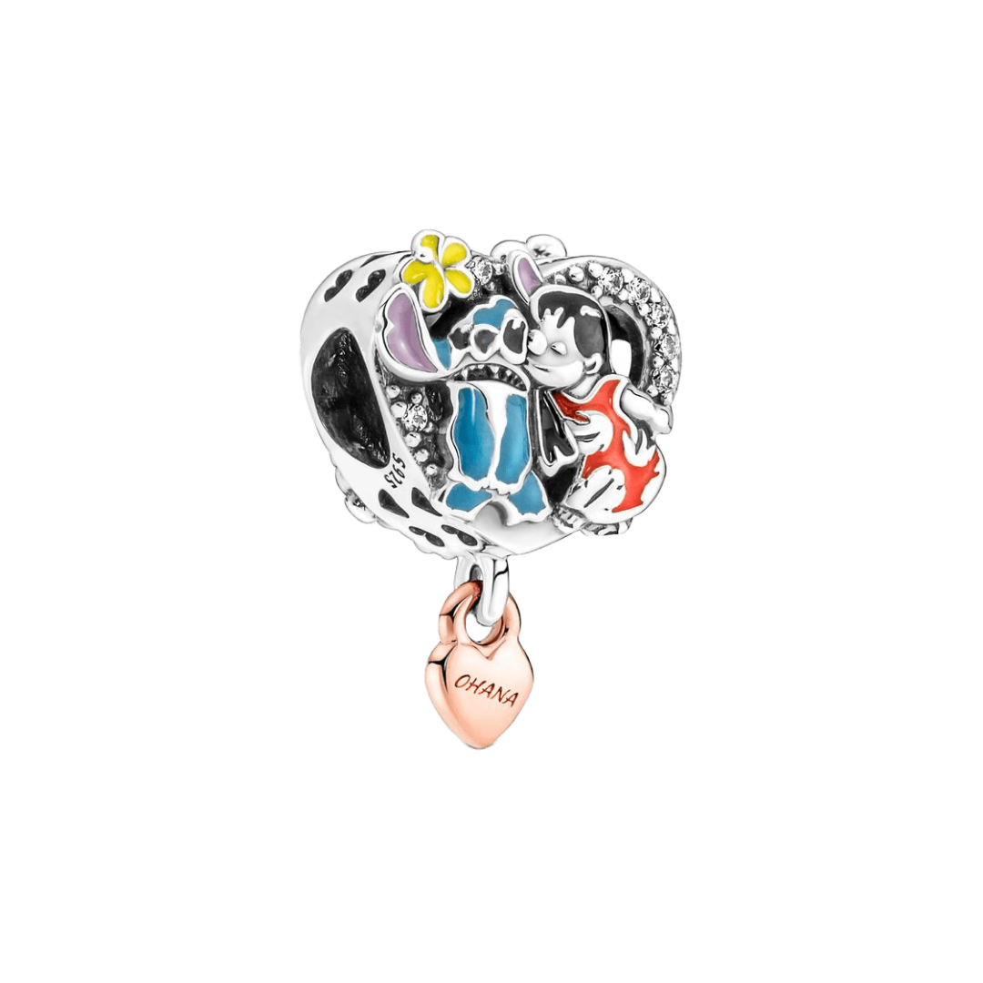 Disney Lilo and Stitch Ohana heart charm